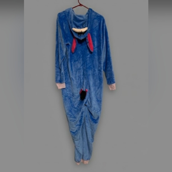 Disney Eeyore Blue Fleece Sleepwear Sz Medium 12.12 - Picture 12 of 13
